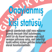 Onaylanmış Kişi Statüsü (OKS) Belge Sahibi Firmaların Dikkatine!